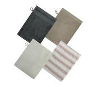 JISADER 4 manoplas de baño, guantes desmaquillantes, absorbentes, reutilizables, fáciles de usar, con asa, Style B