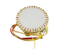 JISADER Accesorio de baile de pandereta de danza de Ballet accesorio de baile rojo percusión de mano para Musical, 7 Inch