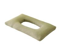 JISADER Almohada para dormir de lado con soporte para el cuello y cabeza con orificios para las orejas, protector auditivo para usar auriculares, Verde