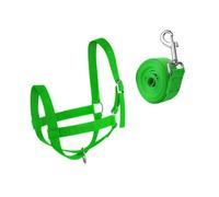 JISADER Arnés de Nailon Ajustable para Caballos con Cuerda Guía Y Cabestro Moderno para Pantorrillas.