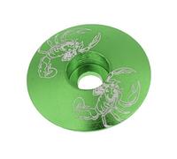 JISADER Bicicleta Tapón de Juego de Dirección Aleación de Aluminio Cubierta de Potencia Práctica Pieza Sustituta Decorativa Adecuado para, Escorpión Verde
