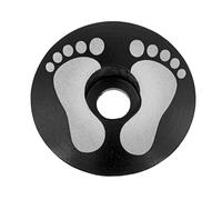 JISADER Bicicleta Tapón de Juego de Dirección Aleación de Aluminio Cubierta de Potencia Práctica Pieza Sustituta Decorativa Adecuado para, Pie Negro