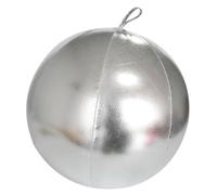 JISADER Bola Inflable navideña Gigante para Porche o césped de Invierno, Plata
