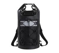 JISADER Bolsa Seca IPX6 Impermeable, cómoda, Mantiene el, Bolsillo de Malla, Mochila Flotante de 30 l para Rafting, Pesca en Playa para Hombres, Negro