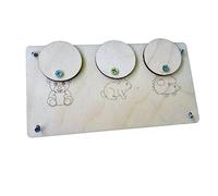 JISADER Busy Board Material Accesorio Juguetes Aprendizaje Motor Madera Robusta Desarrollar Habilidades Adecuadas para Niños Pequeños