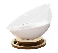 JISADER Cama de cápsula Transparente Casa para Gatos Suministros para Mascotas Muebles para Gatos Juguetes de Pelota Suministros para Gatos Nido para Gatitos, MDF with Mat L