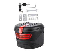 JISADER Canasta para Bicicleta Eléctrica Impermeable con Caja Trasera Organizadora Recipiente de Almacenamiento para Casco Y Objetos Varios Adecuada, Black Red S