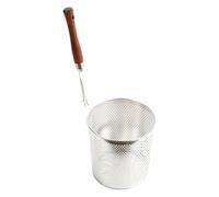 JISADER Colador de Malla para Alimentos, Cesta para freír y Servir con asa, colador para Olla Caliente, Cesta para hervir Pasta, Cesta para freidora, 16CM