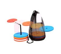 JISADER Conos Planos de fútbol de 25 Piezas de Agilidad, Disco de fútbol, Conos de Marcado práctico con Bolsa Neta con Soporte para el fútbol de enseñanza