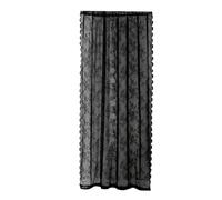 JISADER Cortina de Malla de Flores de Encaje Negro, Cortina de Gasa para Ventana, Panel de Cortina para Ventana, Decoración de Cocina, Hotel, Hogar Y Jardín, 100cmx140cm