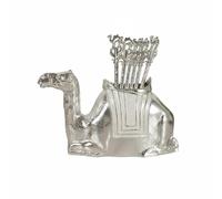 JISADER Cucharilla Ornamental para Dulces Postres Cocina Exhibidor Funcional Figura Dromedario con Artesanía Europea Adecuada para Comedor Regalo, Plata