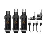 JISADER de adaptador XLR inalámbrico Transmisor XLR y equipo de música receptor Transmisor de guitarra y receptor para mezclador de audio, con 2 Transmisor