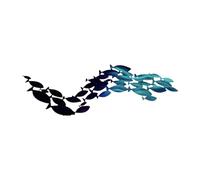 JISADER Decoración de Pared con Peces, artesanías de Hierro para decoración del hogar, Adorno de Animales, Obra de para Interiores, dormitorios, baños,