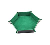JISADER Dice Tray Bandeja para Dados Organizador Plegable Almacenamiento Multifuncional Caja Rodante de PU Adecuado para Juegos de Mesa Bar Entretenimiento