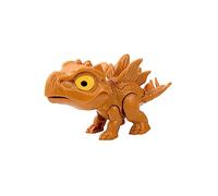 JISADER Dinosaurio de, Figura de Acción Interactiva, Juguete con Mano Que Muerde, Modelo de Tiranosaurio Creativo, Material PP, Adecuado para Fiestas Inf, Estegosaurio marrón