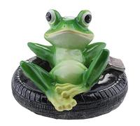JISADER Figura Decorativa de Resina con Forma de Rana, Flotante, con Movimiento Realista, Ligera E Impermeable. Ideal para Exteriores, Parques Y Estanques Dom, 5