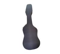 JISADER Funda rígida para guitarra, funda de mano profesional de piel sintética, funda de transporte para capos, cuerdas de repuesto, púas y afinador, Negro