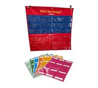JISADER Gráfico de Bolsillo de útiles Educativos para Niños, Interactivo, ¿Quién Está Aquí Hoy? Gráfico de Bolsillo para Preescolar, Educación en El Hogar