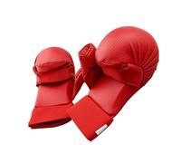 JISADER Guantes de Karate Guantes de Kickboxing, Guantes de Artes Marciales livianos portátiles, Guantes de Boxeo, Guantes de MMA para Saco de Boxeo, Rojo XL