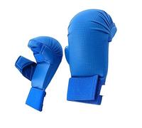 JISADER Guantes de Karate Guantes de Kickboxing, Guantes de Artes Marciales livianos portátiles, Guantes de Boxeo, Guantes de MMA para Saco de Boxeo, Azul XS