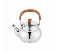 JISADER Hervidor de Acero Inoxidable para Té y Agua con Fondo Que Facilita Calentamiento Rápido Adecuado para Desayuno en Casa Hostal Actividades de Campo, Plata, 0.35L