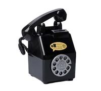 JISADER Hucha de teléfono Retro, Bote de Ahorro de Dinero de teléfono Vintage, Tarro de Ahorro de Dinero de teléfono de marcación, Banco de Dinero para, Negro