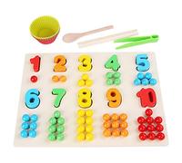 JISADER Juego de Abalorios de Madera de Colores Brillantes, Rompecabezas de Números, Instrumento Musical