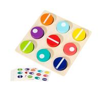 JISADER Juego de combinación de colores, juguete sensorial de madera para aprender, rompecabezas para entrenar memoria.