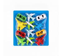 JISADER Juguetes para Niños, Set Coches y Aviones Plástico, Vehículos para Niños 3+ Años, Avión de Combate 911-17B, Multicolor
