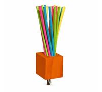 JISADER Juguetes para Pájaros para Jaulas - Accesorios Jaula Masticables para Enriquecimiento, Base de Madera de Color con Palos de Papel de arcoíris