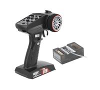 JISADER Kit de Control Remoto para Coche de Escalada RC, Compatible con vehículos Todoterreno RC de 6 Canales y Receptor para 99S y 82, Rojo