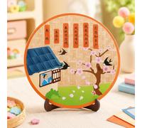 JISADER Kit Manualidades Niños 20×20 cm, Cartulina y Papel con Versos Chinos, kit manualidades para niña 8 años y regalar, alba amanecer estival, rose