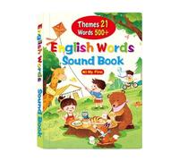 JISADER Libro de audio interactivo educativo con audio para aprender las primeras palabras en inglés, vocabulario y frutas, autoaprendizaje.
