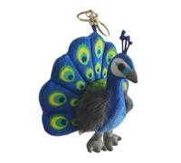 JISADER Llavero de Peluche Decorativo Figura de Animal Y Adorno para Bolso Hecho de Felpa Suave Adecuado para Llaves de Coche Y Carteras, Azul