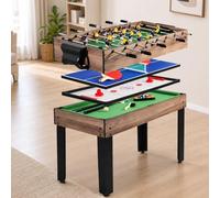 JISADER Mesa Plegable, Mesa par al Fútbol en MDF para Casa, con Billar Hockey, 117,8 x 61,2 x 84,2 cm