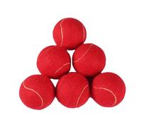 JISADER Paquete de 6 Pelotas de Tenis, Pelotas Elásticas de 2,52 Pulgadas de Diámetro, Pelotas de para Perros, Pelotas de Juguete, Pelotas de Entrenami, Rojo
