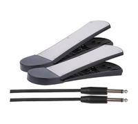 JISADER Pedal de Bombo Negro con Almohadilla de Entrenamiento, Cable Y Pedales de Confort para Bombo, 2 Piezas