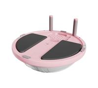 JISADER Pelota de Equilibrio de Media Bola, Herramienta de Entrenamiento de Estabilidad con Base Antideslizante, Bandas de Resistencia para Pilates, Fue, Rosa