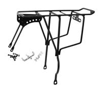 JISADER Portaequipajes Trasero Bicicleta Rejilla Portabultos Portador Maletero de Fácil Instalación Carbono Acero Adecuado para Ciclismo Trabajo Entrega, Negro