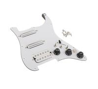 JISADER Reemplazo de Golpeador de Guitarra Precableado Cargado, Pastilla SSH, Pieza de Repuesto Práctica Y Duradera para Ensamblaje de Guitarra Moderna, blanco