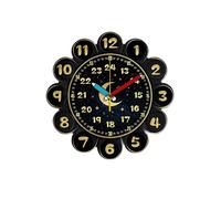 JISADER Reloj de Aprendizaje para niños, Reloj didáctico Moderno, analógico, Educativo temprano, para Aprender a Decir Hora, para Dormitorio, Sala de, Negro
