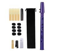 JISADER Saxofón de bolsillo Mini saxofón instrumento de viento de madera ligero gran sonido con boquilla saxofón portátil para niños aficionados, púrpura