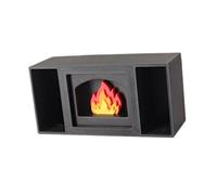 JISADER Simulación de Chimenea de casa de muñecas, Escena de Vida del Comedor, Modelo de Chimenea Mini iluminada, Negro