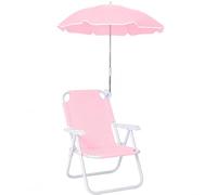 JISADER Sombrilla Playa Plegable, Parasol Portátil con Pinza, Sombrilla Silla Playa Ajustable, Mástil Flexible para Cochecito, Rosa(Sillas no Incluidas)