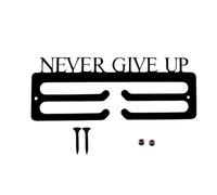 JISADER Soporte Colgador Organizador de Cintas Trofeo Metálico Montaje en Pared Fácil Instalación para Deportistas Entusiastas de Atletismo, No Rendirse Nunca