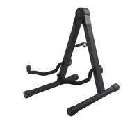 JISADER Soporte de Guitarra Estructura Forma a Plegable Antideslizante para Bajo Ukelele Banjo Mandolina Construido en Metal con Espuma Protectora Apto para M, Hierro Negro