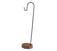 JISADER Soporte para Carrillón de Viento Organizador de Plumas Colgador de Pinceles Expositor para Colgantes de Metal con Base de Madera Adecuado para Estudio, Black S Hook