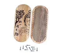 JISADER Tablero de Yoga Madera con Uñas para Principiantes, Tabla de Acupresión, Tabla Ligera para Yoga, Tablero Compacto Sadhu para Meditación, Regalo de Yoga, Tabla de Masaje de Relajación Portátil
