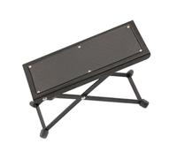 JISADER Taburete de pie de guitarra, pedal ajustable marco de hierro estable de hierro plegable soporte de guitarra de guitarra para la clásica eléctrica, Negro