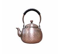 JISADER Tetera Martillada Pot Cobre Artesanía Tradicional Retro Estilo Pintura a Mano Mango Recomendada para Té Decoración Colección Capacidad, Cw17